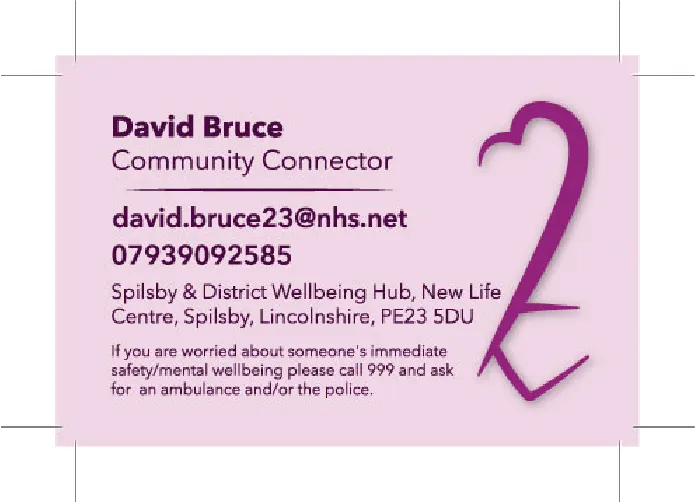 Wellbeing Hub Business Card Back