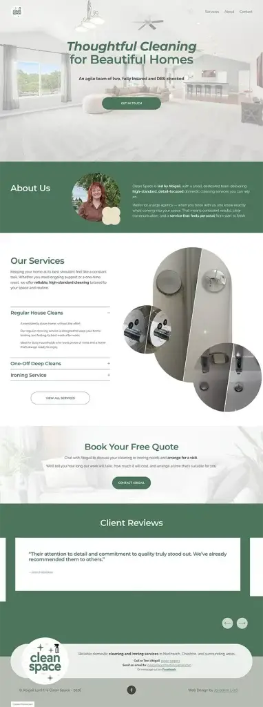 Clean Space Homepage