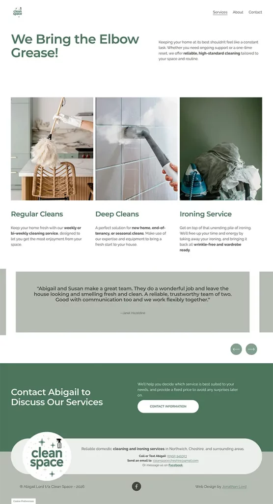 Clean Space Services Page